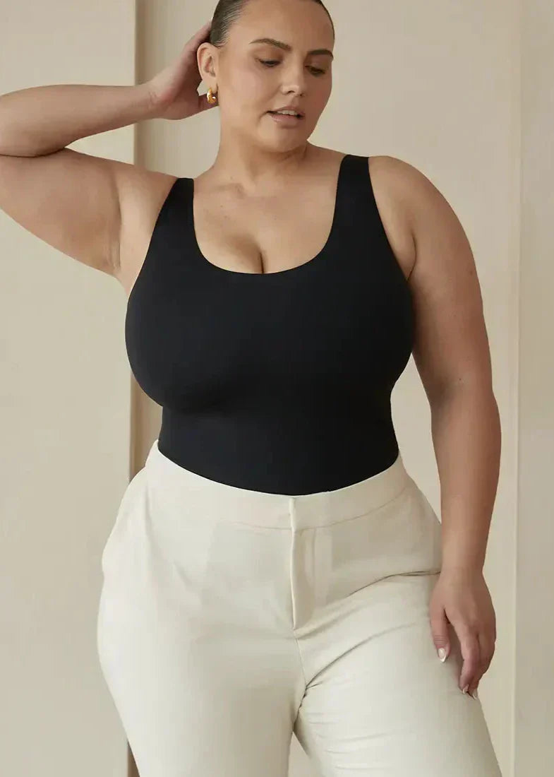 Scoop Tank Hourglass Shapewear Thong Bodysuit